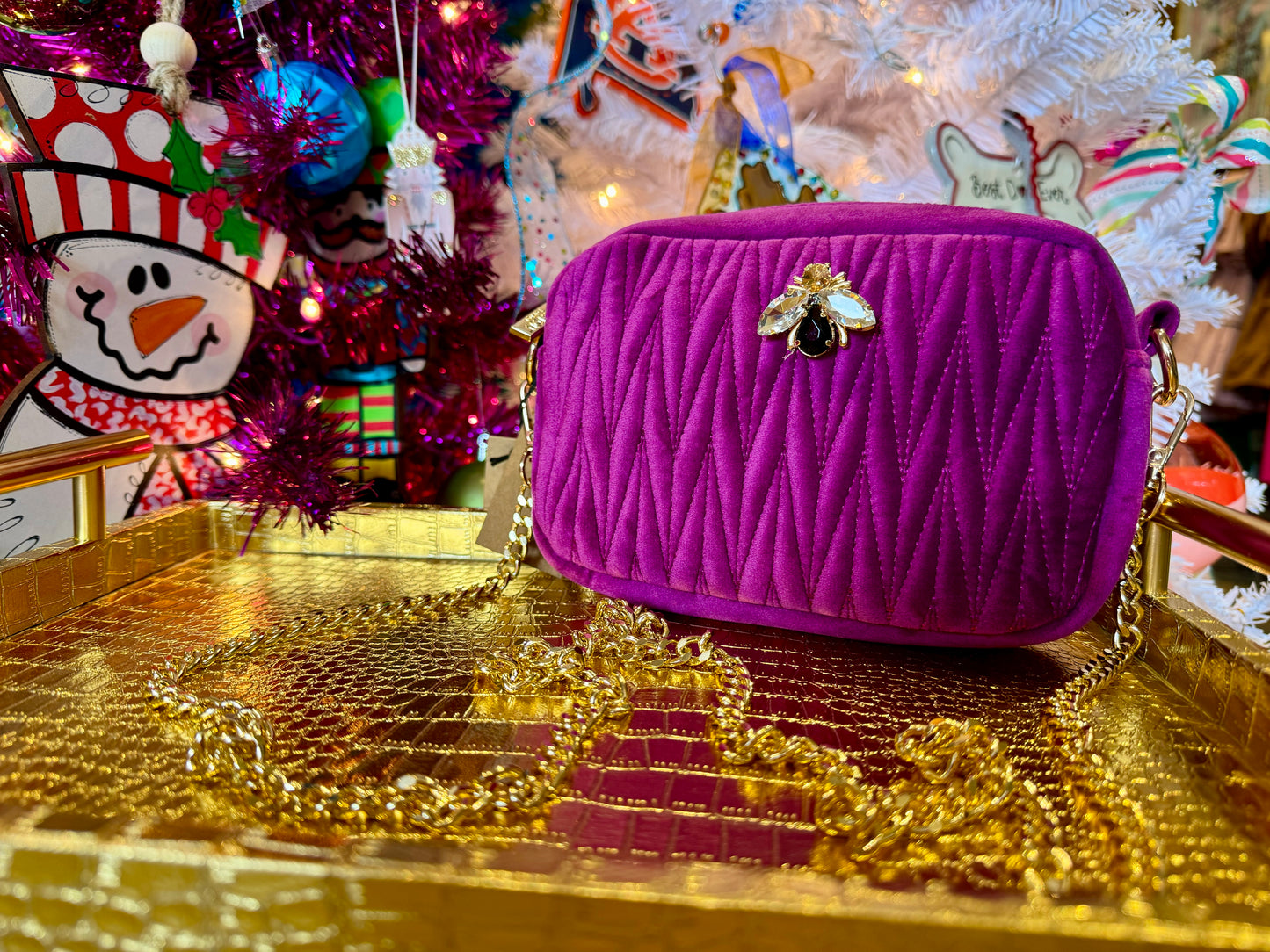 Fuchsia Velvet purse