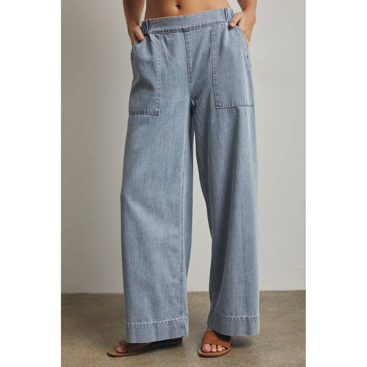 Wide Leg Denim Pants