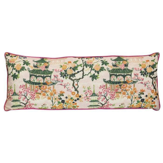 Pagoda Blooms Pillow 36"x14"