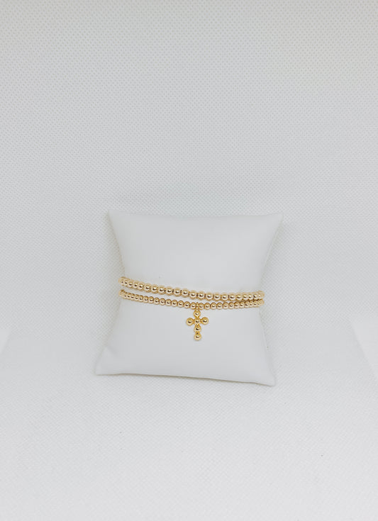 Classic 4mm gold bead bracelet