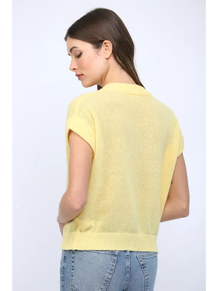 The Frita Sweater Top in Yellow