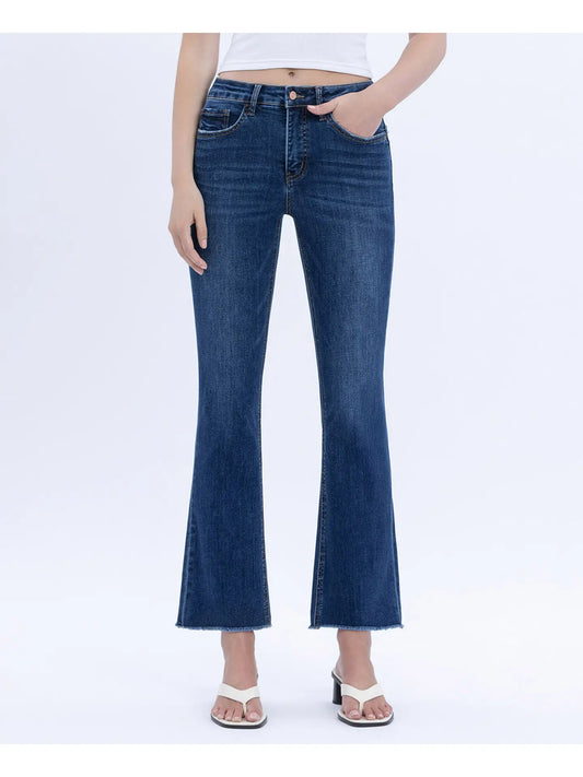 Vervet: Kick Flare in Dark Denim