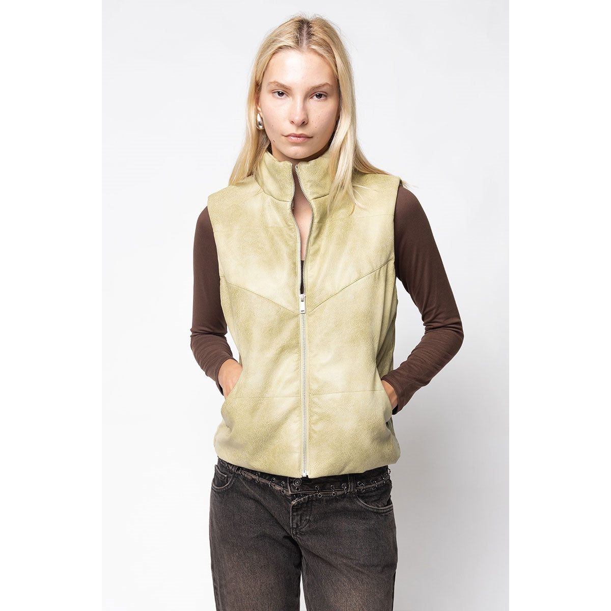 Amelia Vest in Light Green