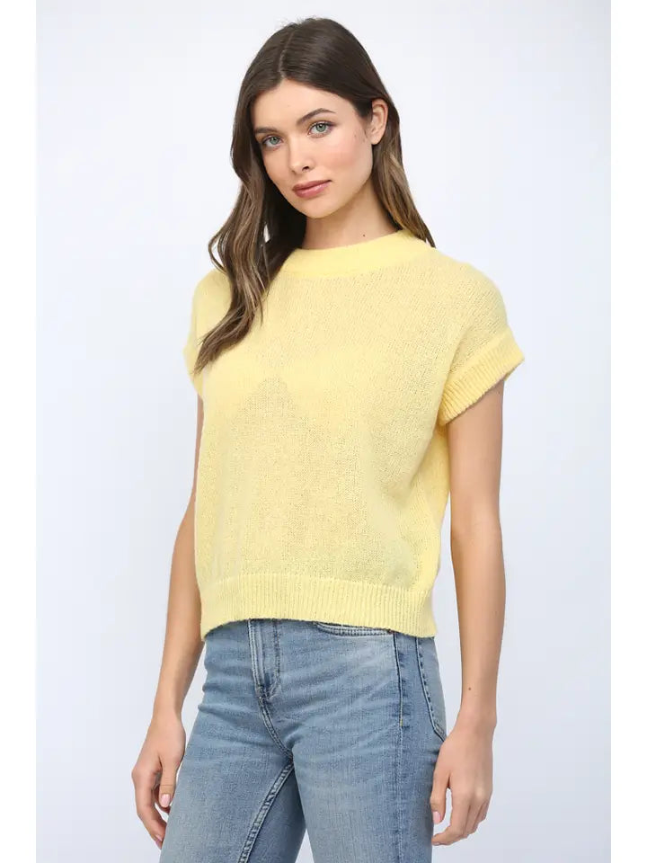 The Frita Sweater Top in Yellow