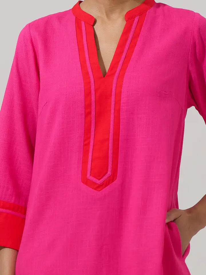 The Allie Shift Linen Mini Dress