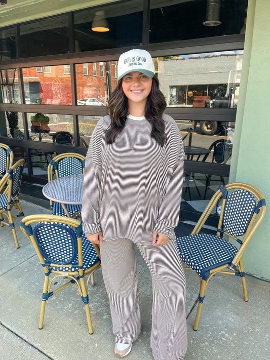 Grace Stripe Fleece Pants