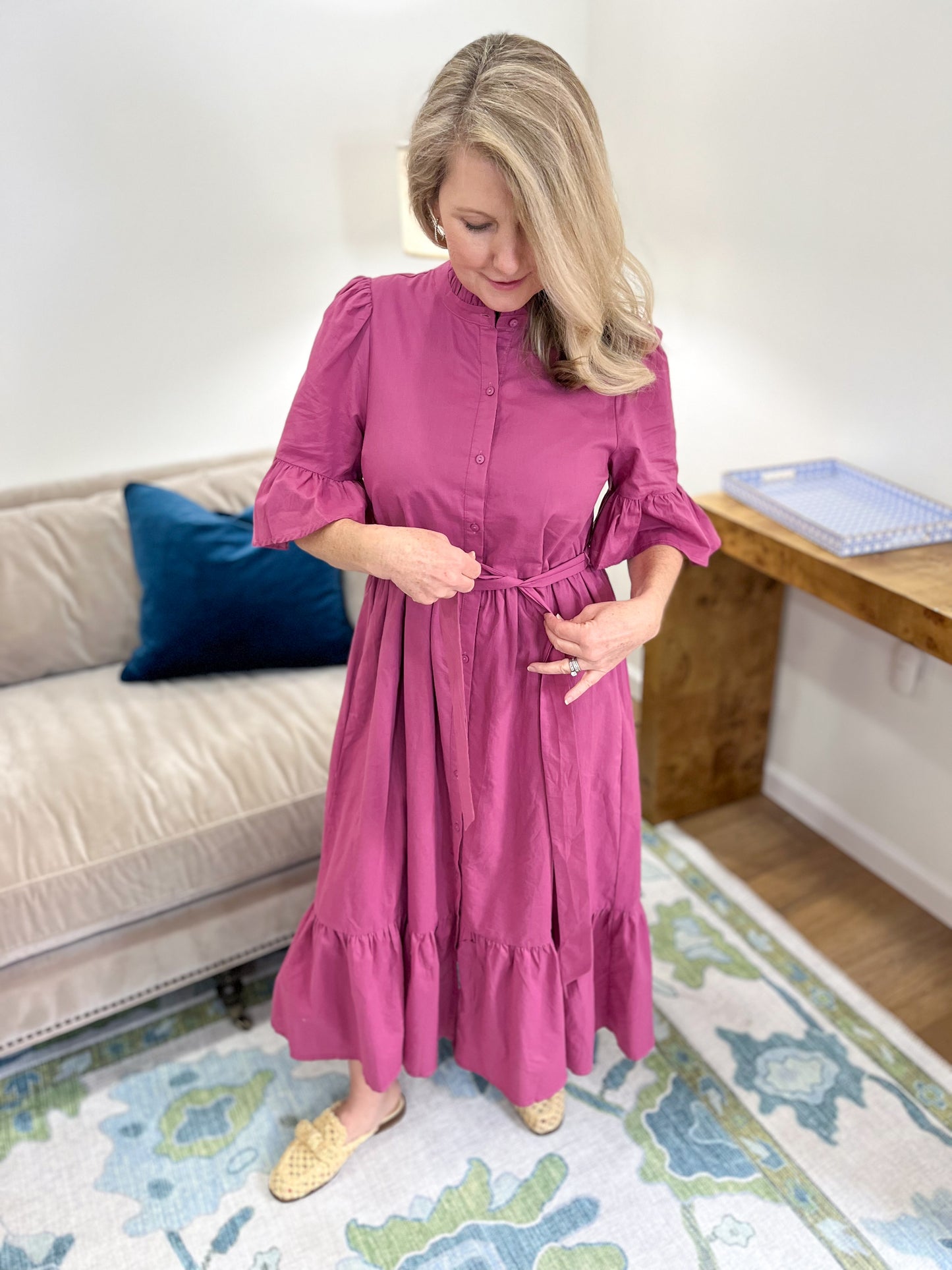 Maribella Button Down Midi Dress