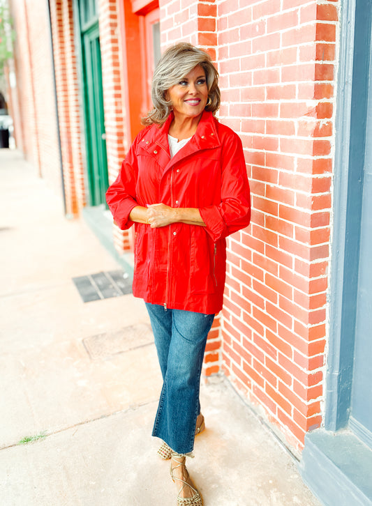 W.A.Y Raincoat in Red