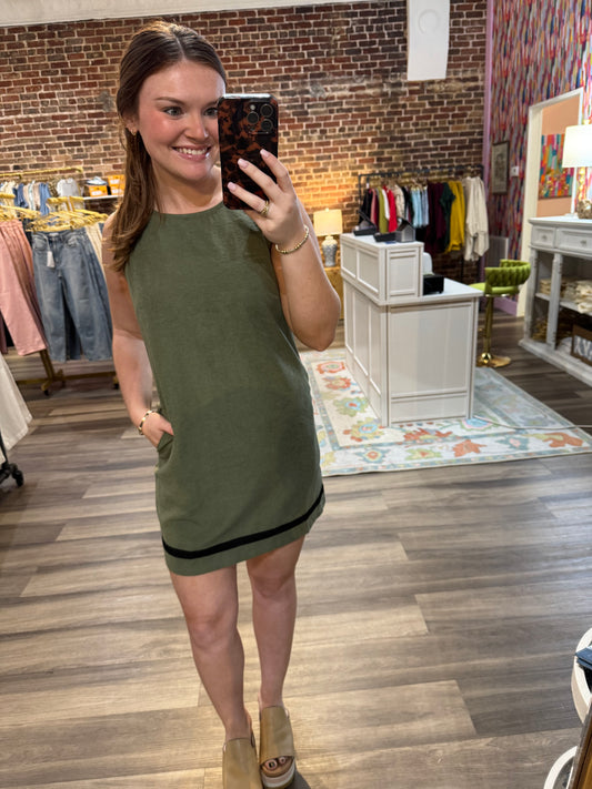 Ashley Suede Mini in Olive