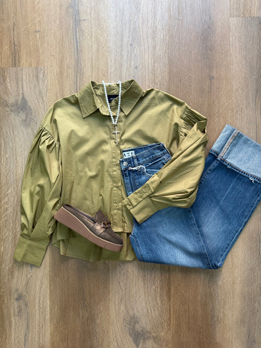 Avery Top in Olive