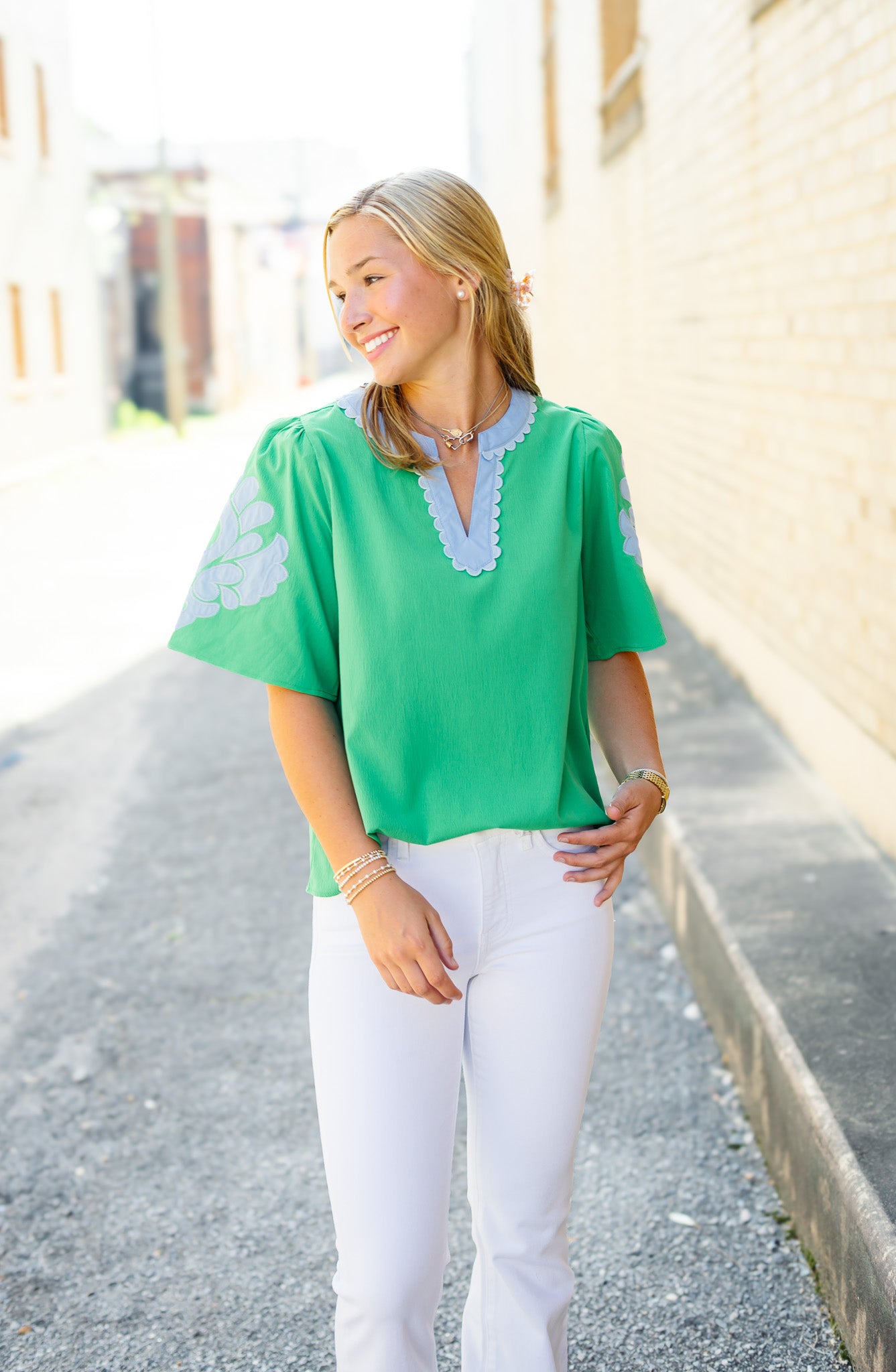 The Brandie Top in Green