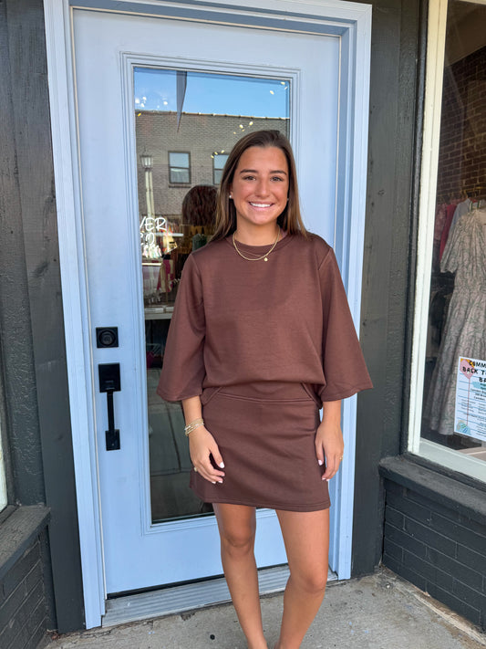 Sophia Skort in Cocoa