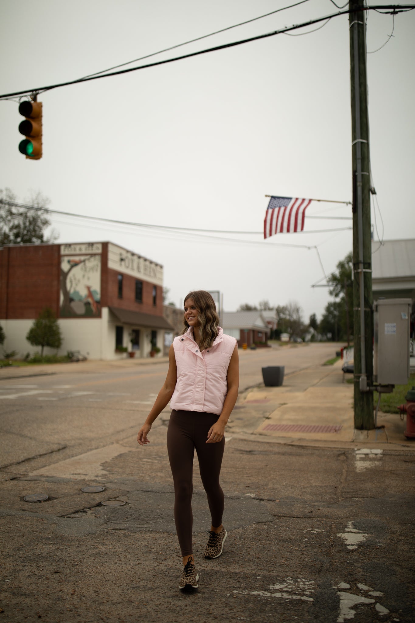 Allison Puffer Vest in Baby Pink