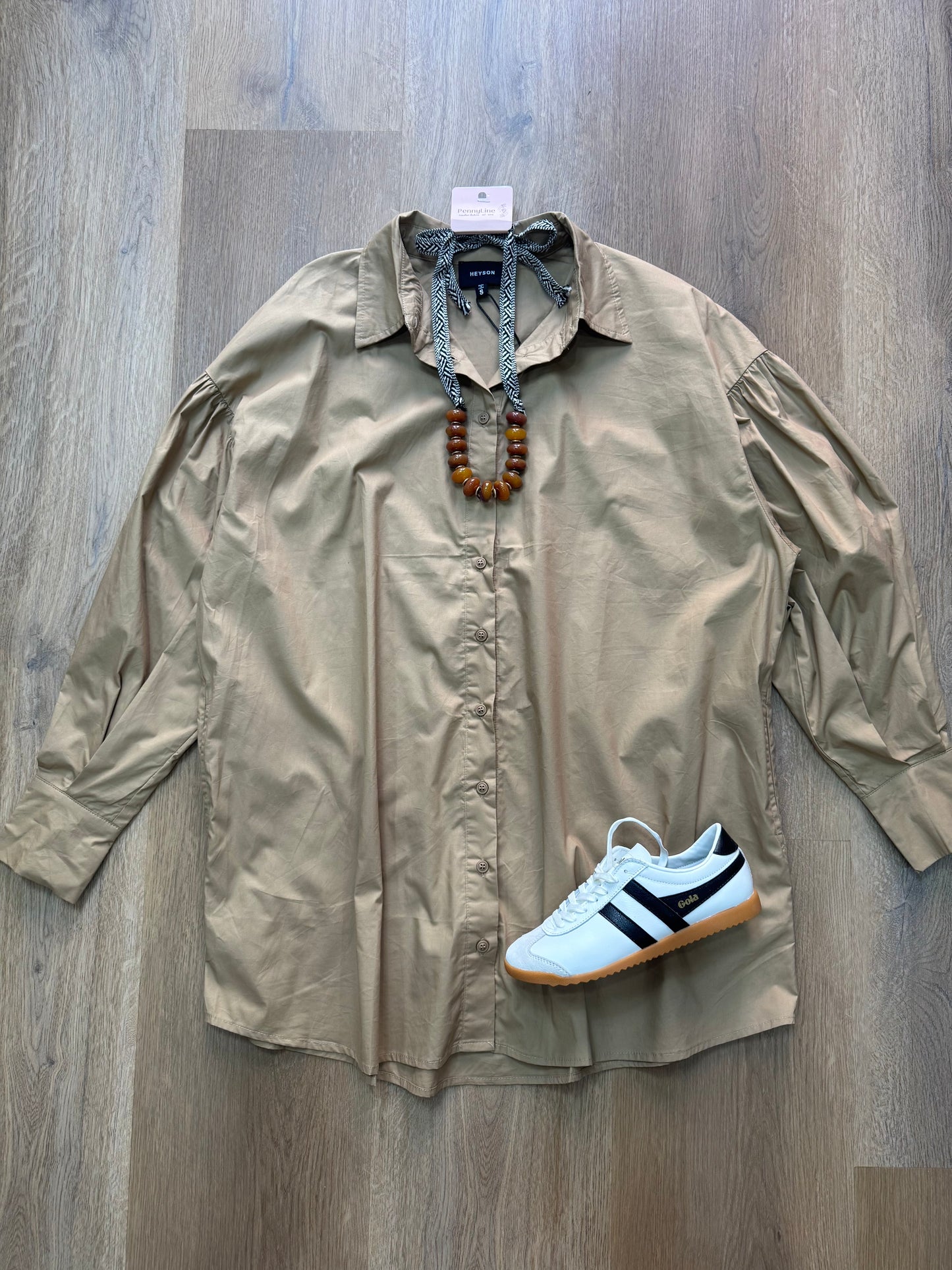 Addison Shirt Dress in Mocha