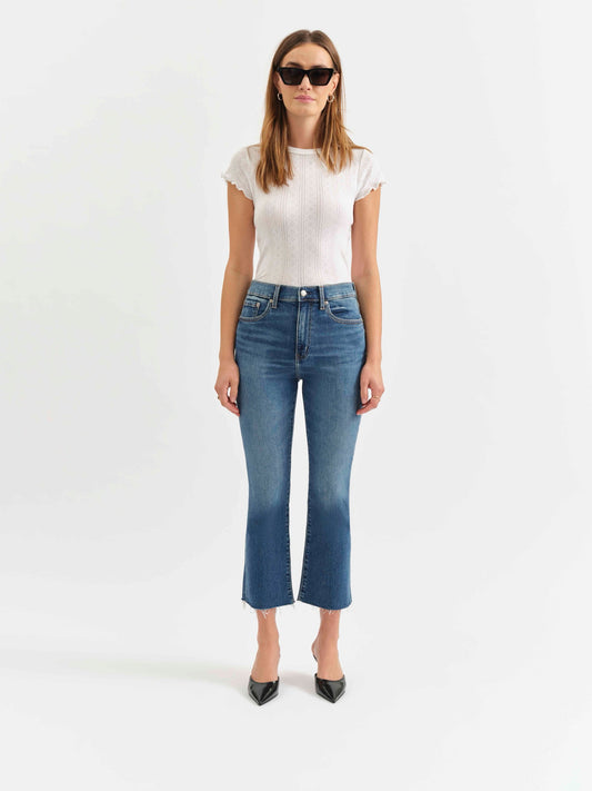 Shy Girl High Rise Crop Flare in Influencer