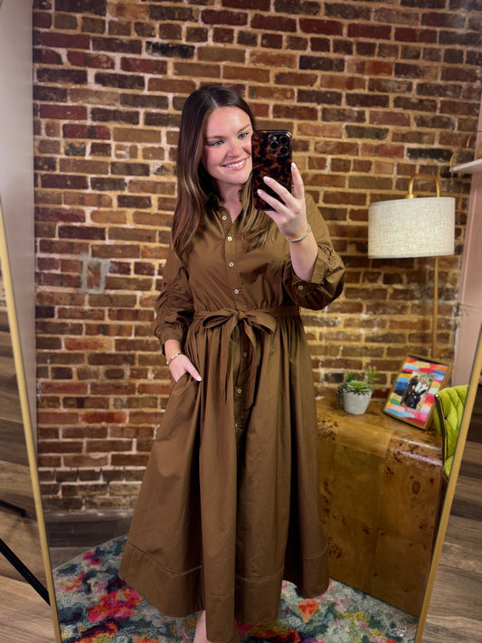 Macy Midi in Brown