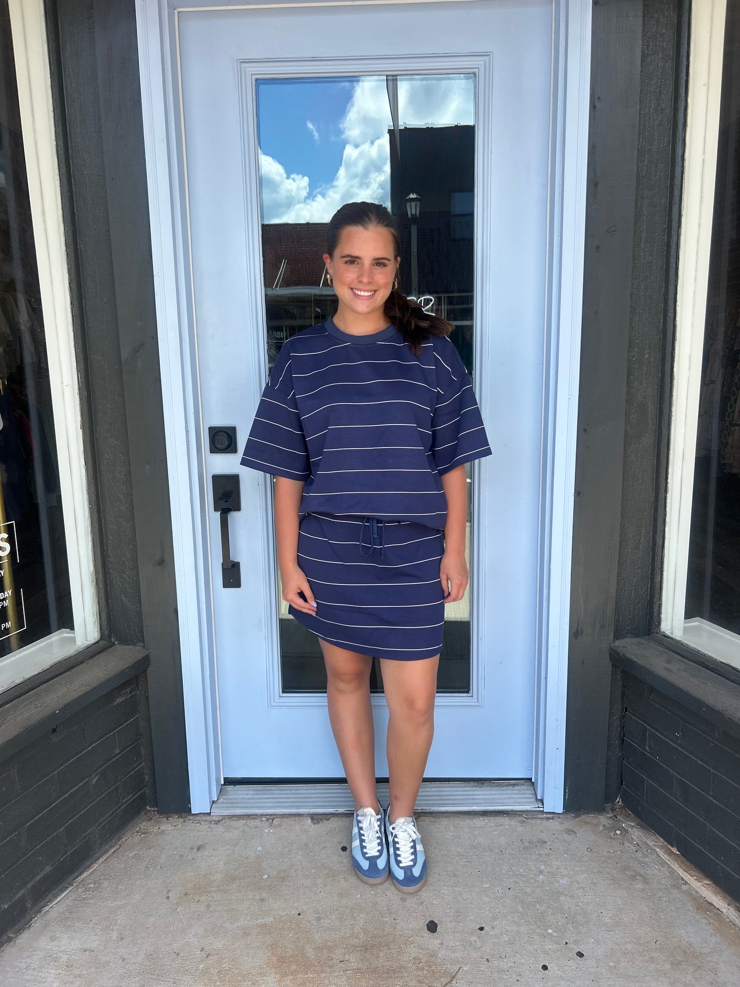Harper Top in Navy Stripe