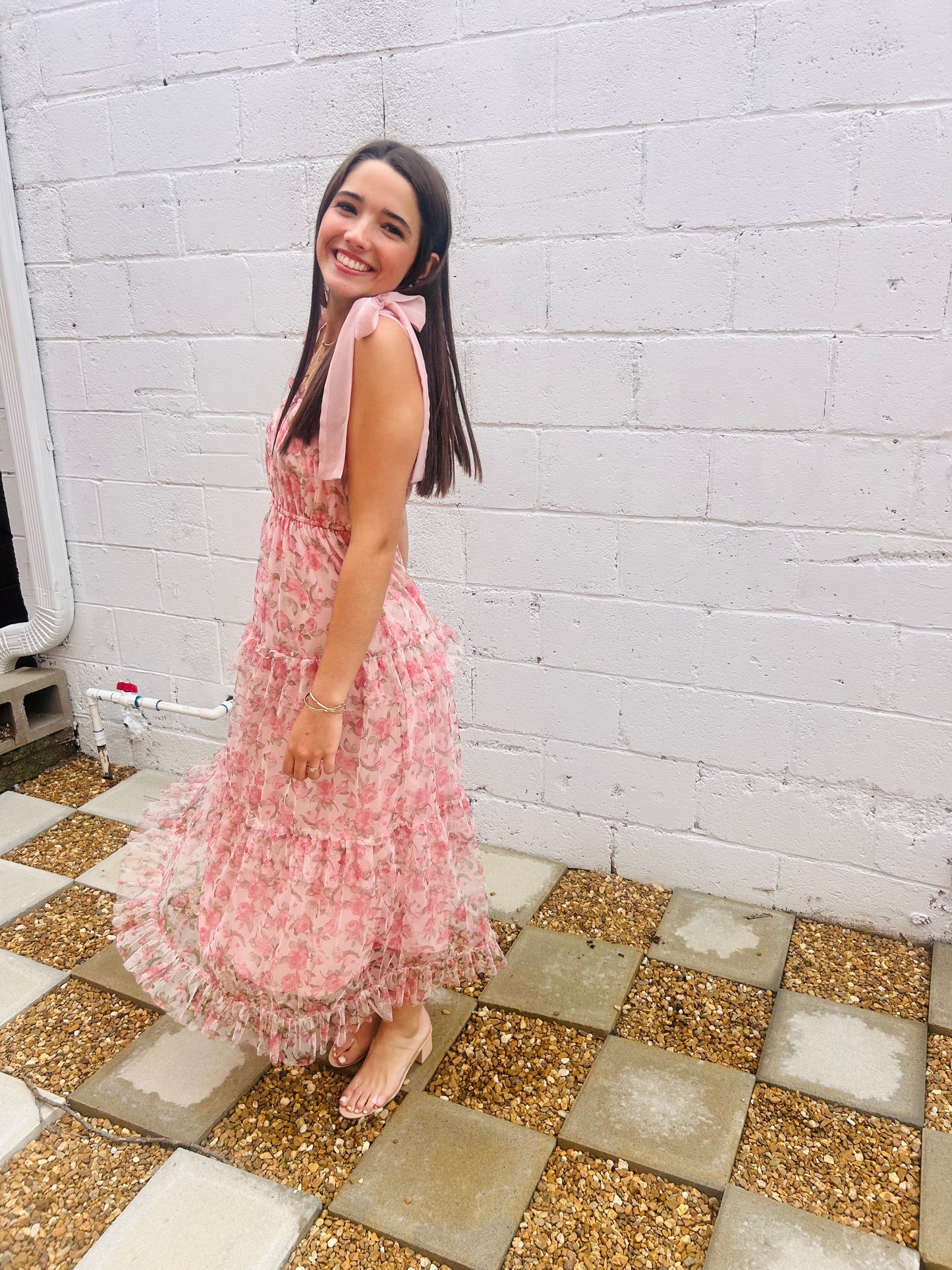 Alyssa Maxi in Pink Florals