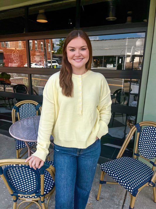 Alice Cardigan in Lemon
