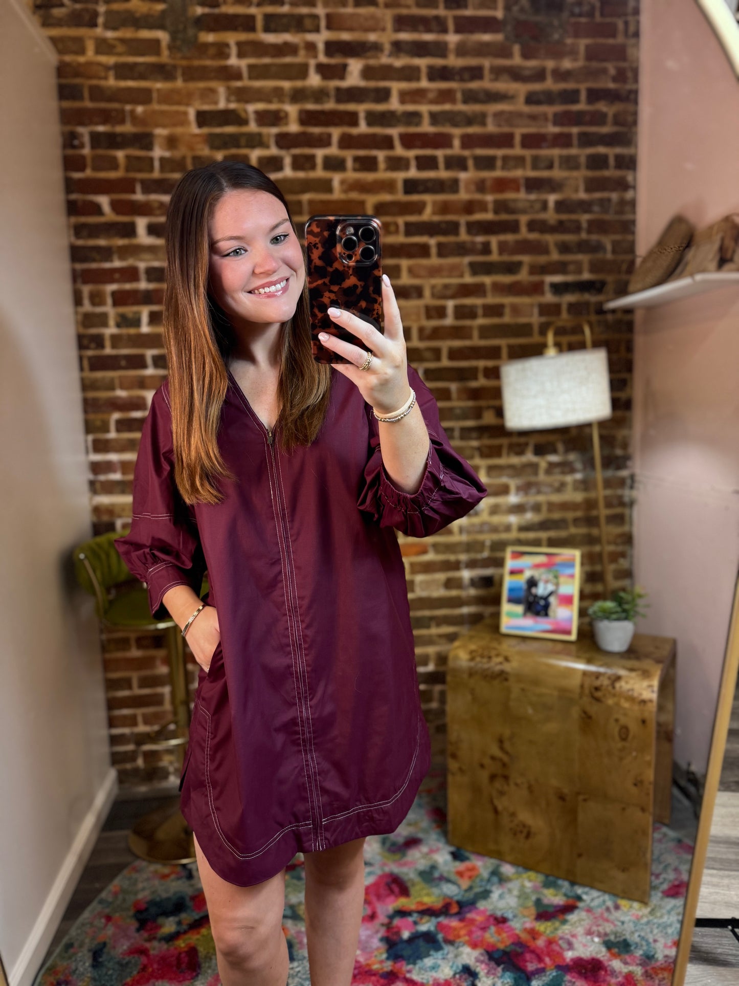 Rachel Mini in Burgundy