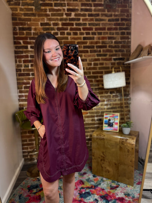 Rachel Mini in Burgundy