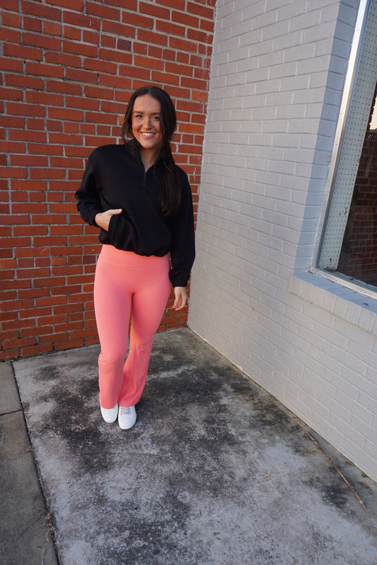 The Weekend Flare Leggings - Coral