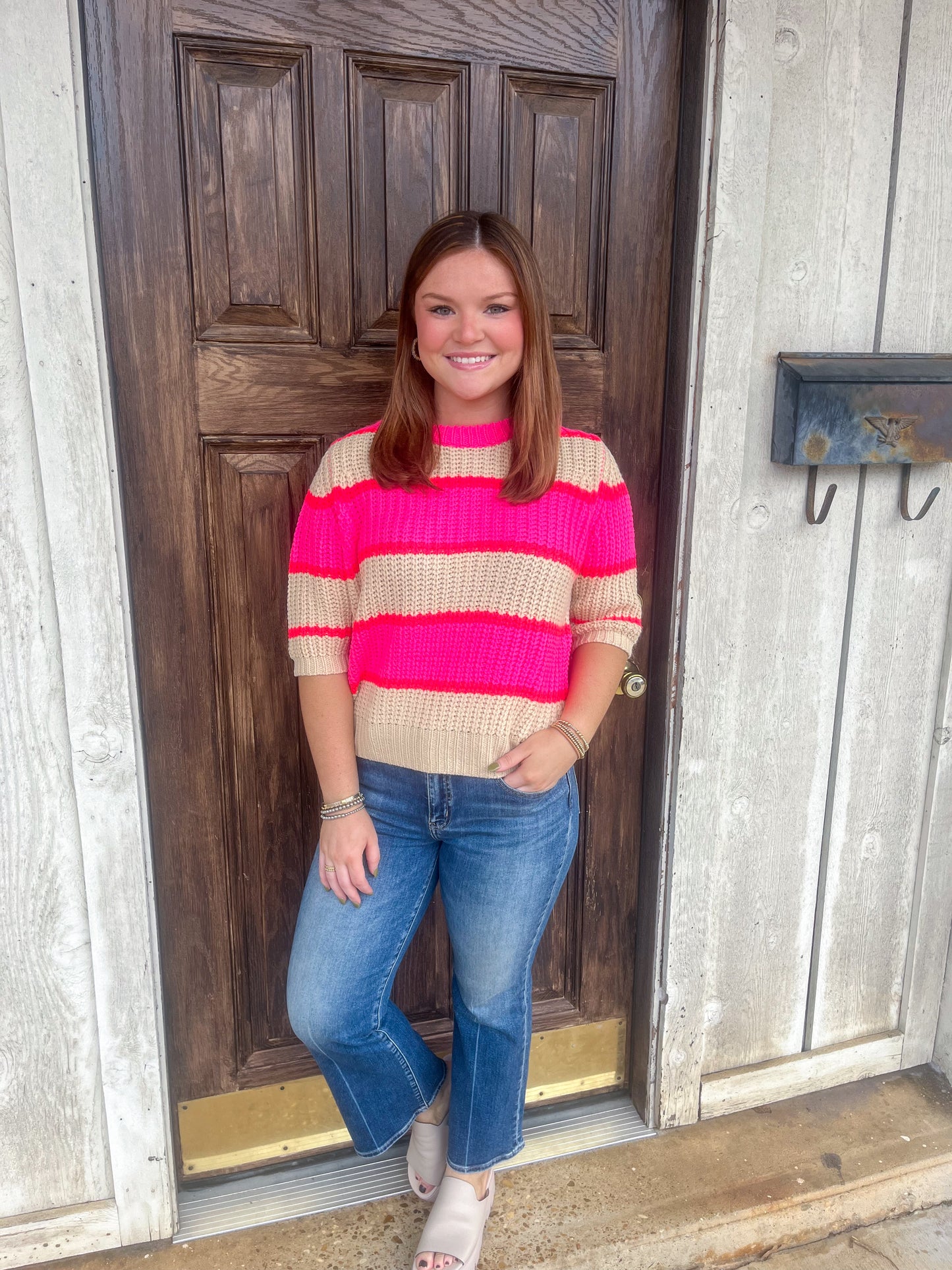 Emmy Sweater in Color Block Stripe