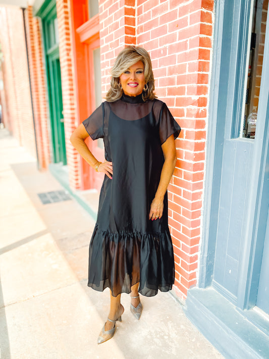The Cason Dress in Black