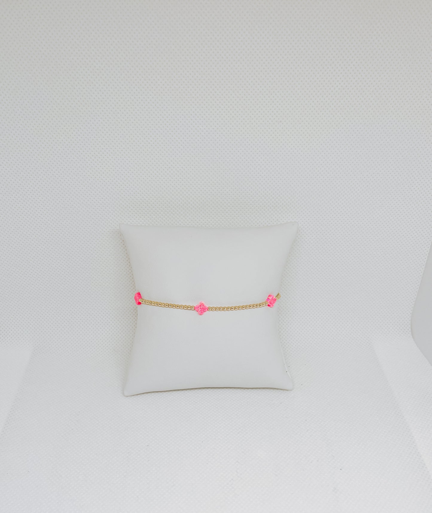 Opal Clover Bracelet - Hot Pink