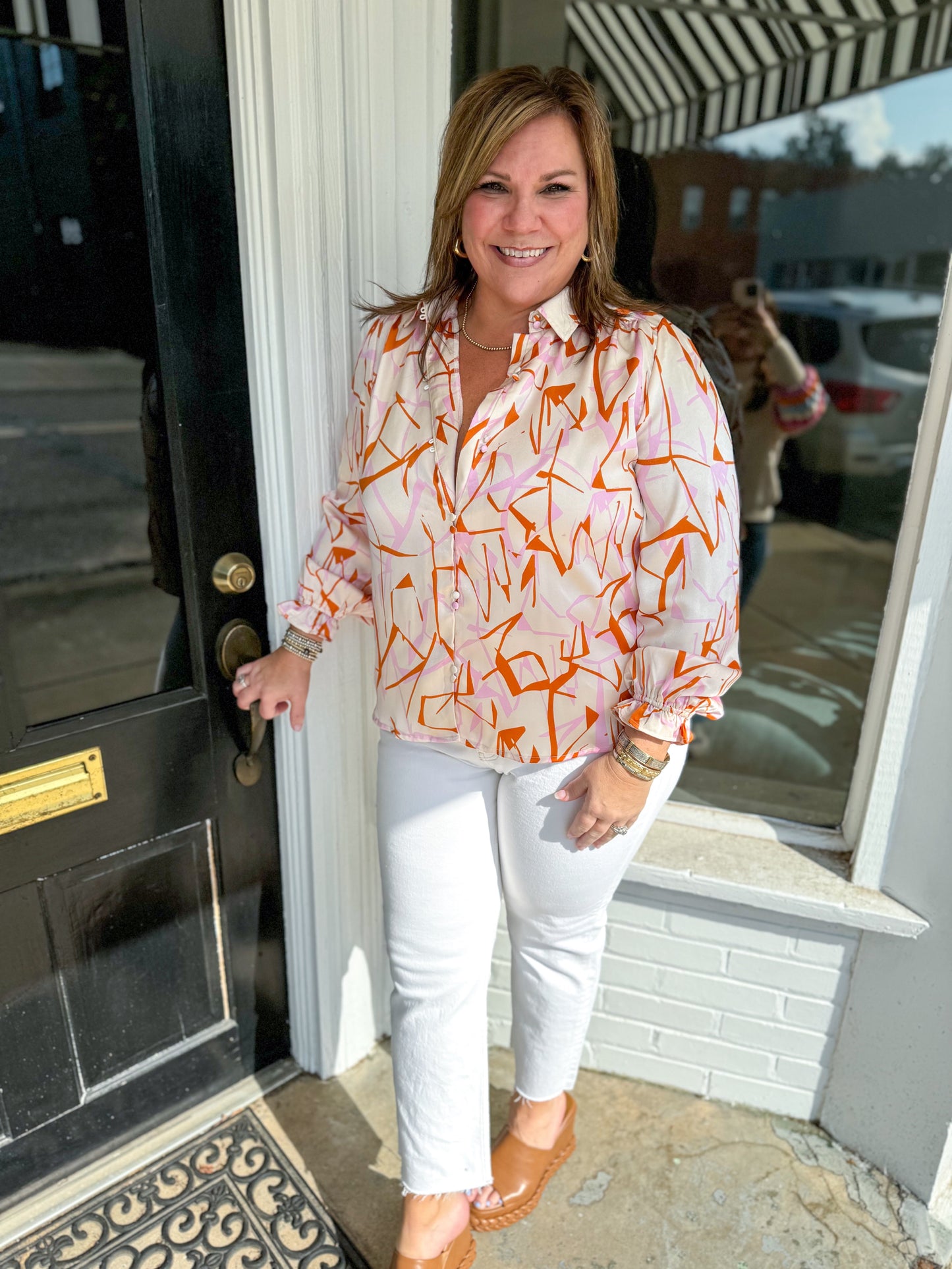 Cassidy Top in Cream Multi