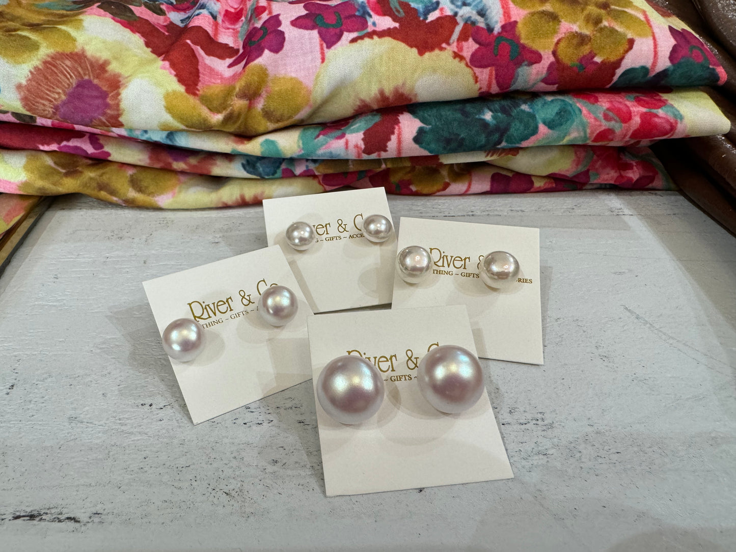 Faux Pearl studs