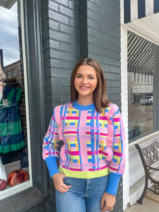 Sweetheart Sweater in Rainbow Stripe