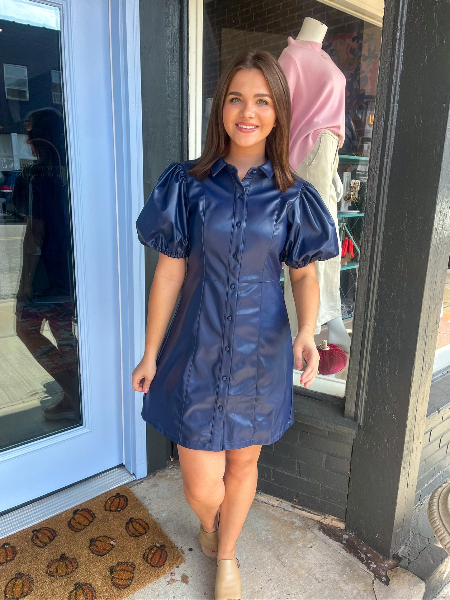 The Eleanor Dress in Navy