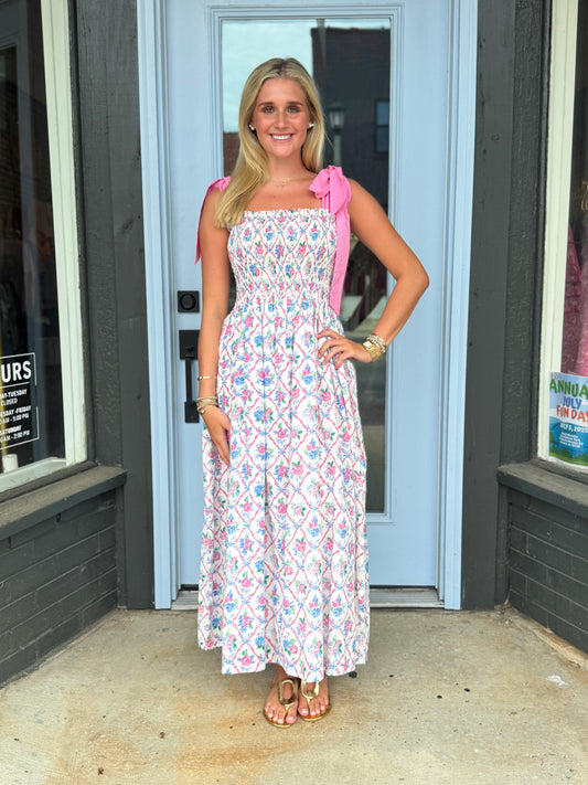 Miller Dress in Pink and Blue