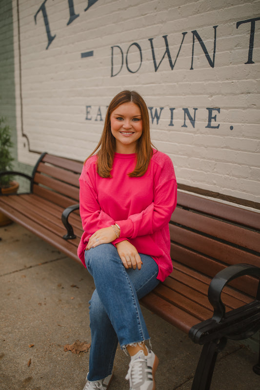 Jayden Sweatshirt in Fuchsia