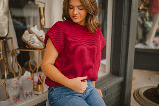 Lillian Sweater in Burgundy