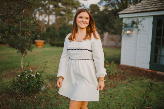 Rachel Scalloped Mini in Cream