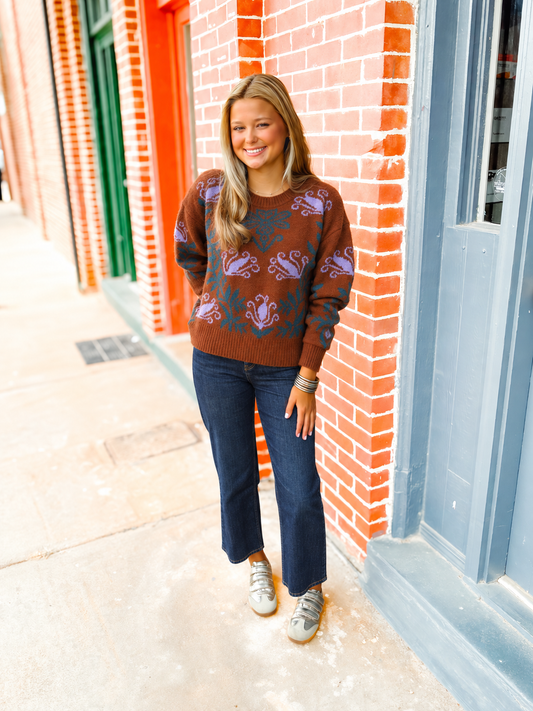 The Mindy Sweater in Brown