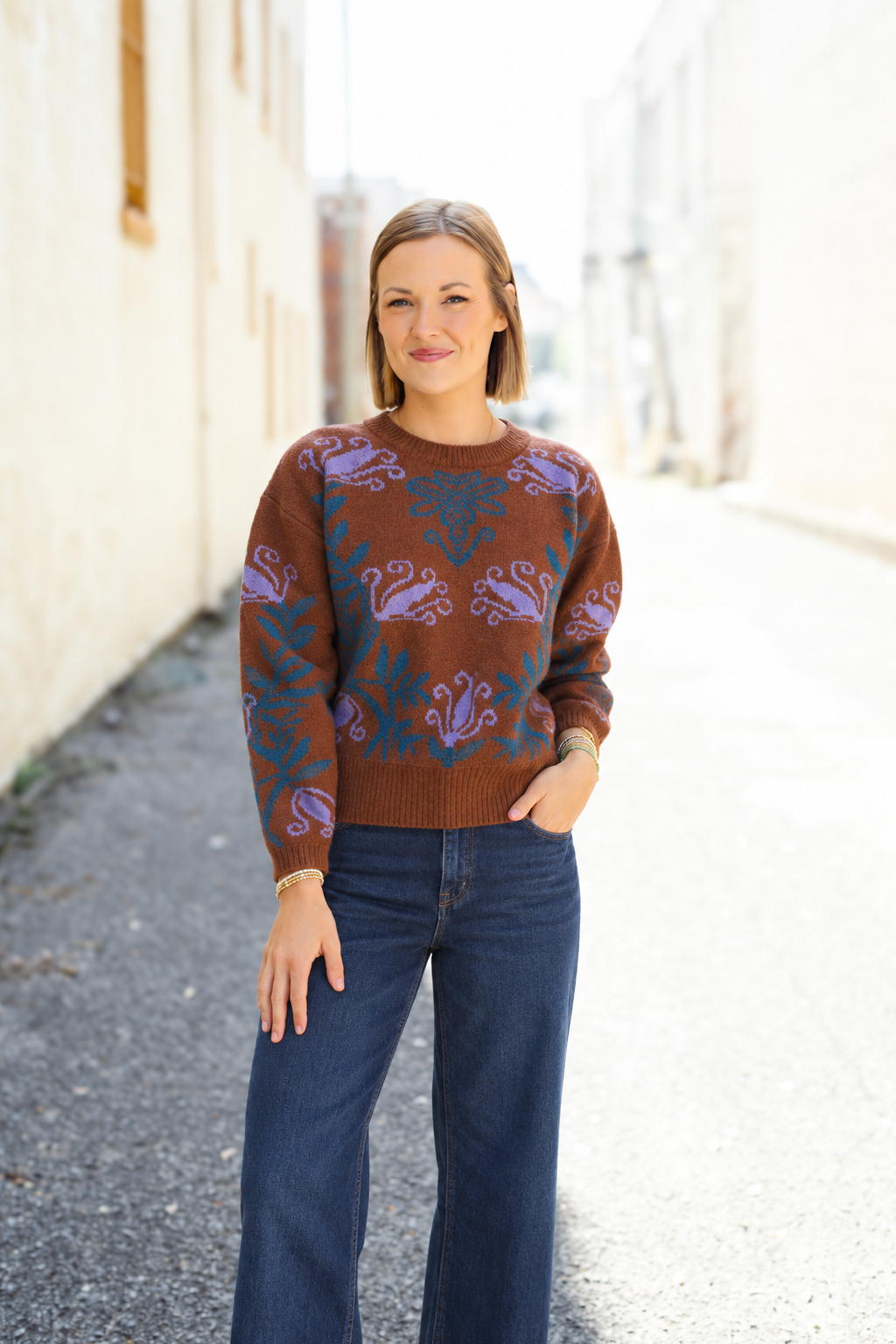 The Mindy Sweater in Brown