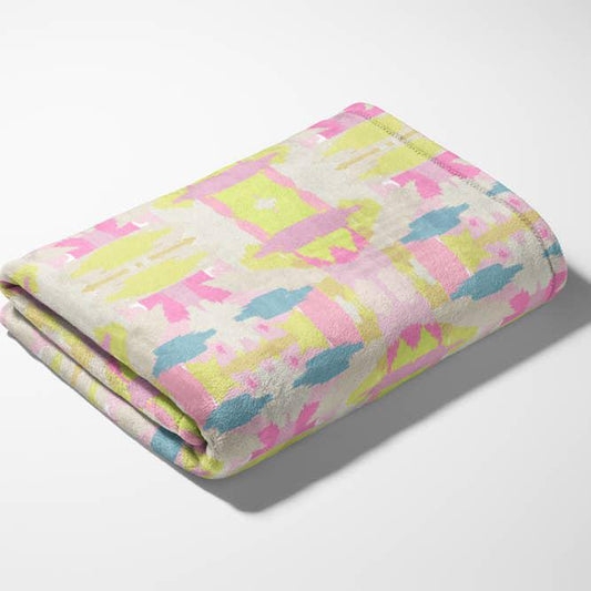Minky Throw Blanket- Citrus Pink