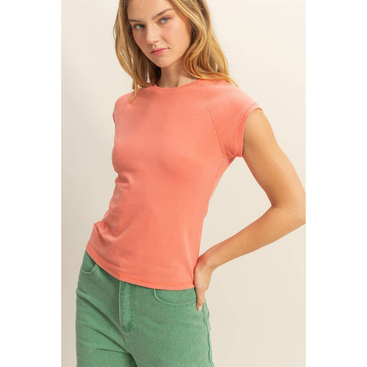 Audrey Top in Coral