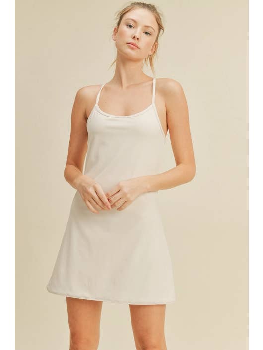 Flirty Exercise Dress - Cream