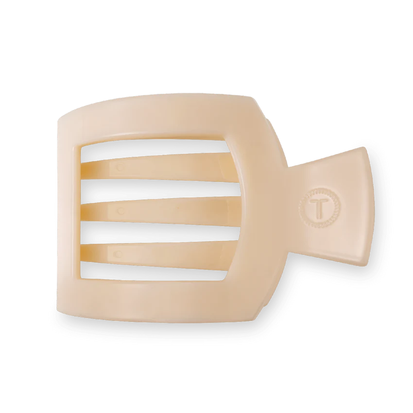 Almond Beige Teleties Flat Square Clip