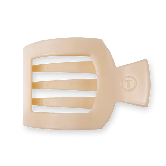 Almond Beige Teleties Flat Square Clip