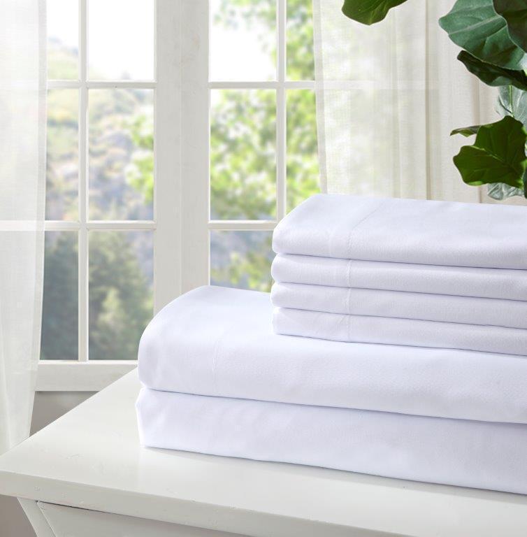 Duke Imports 2400 Platinum White Queen Sheet Set