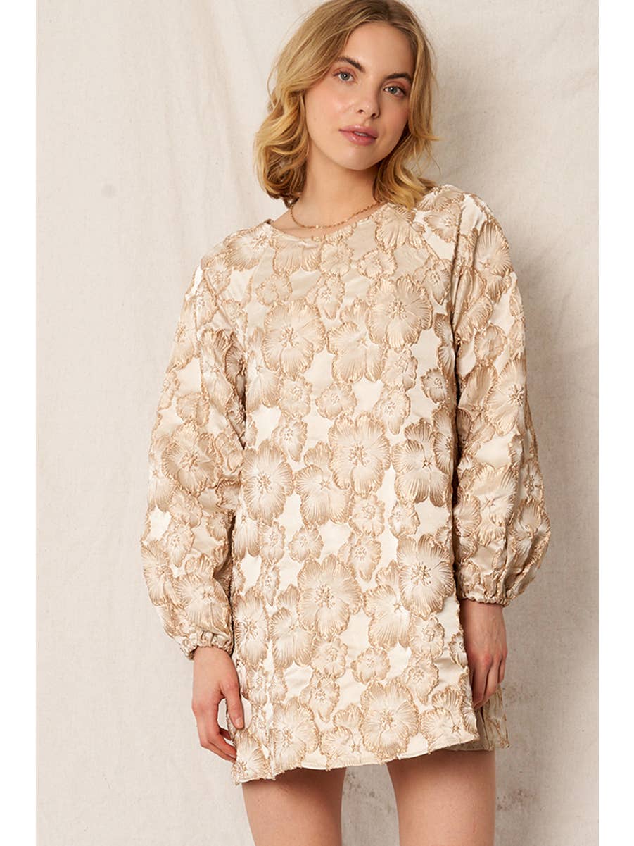 Elise Floral Organza Mini in Gold