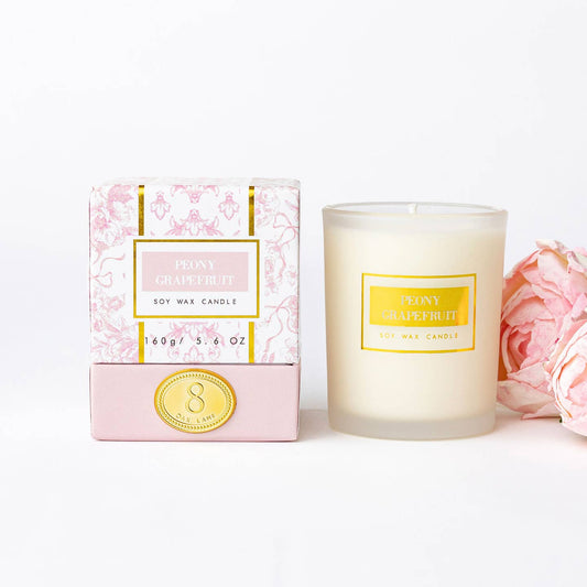 Peony Grapefruit 5.6oz Soy Wax Candle