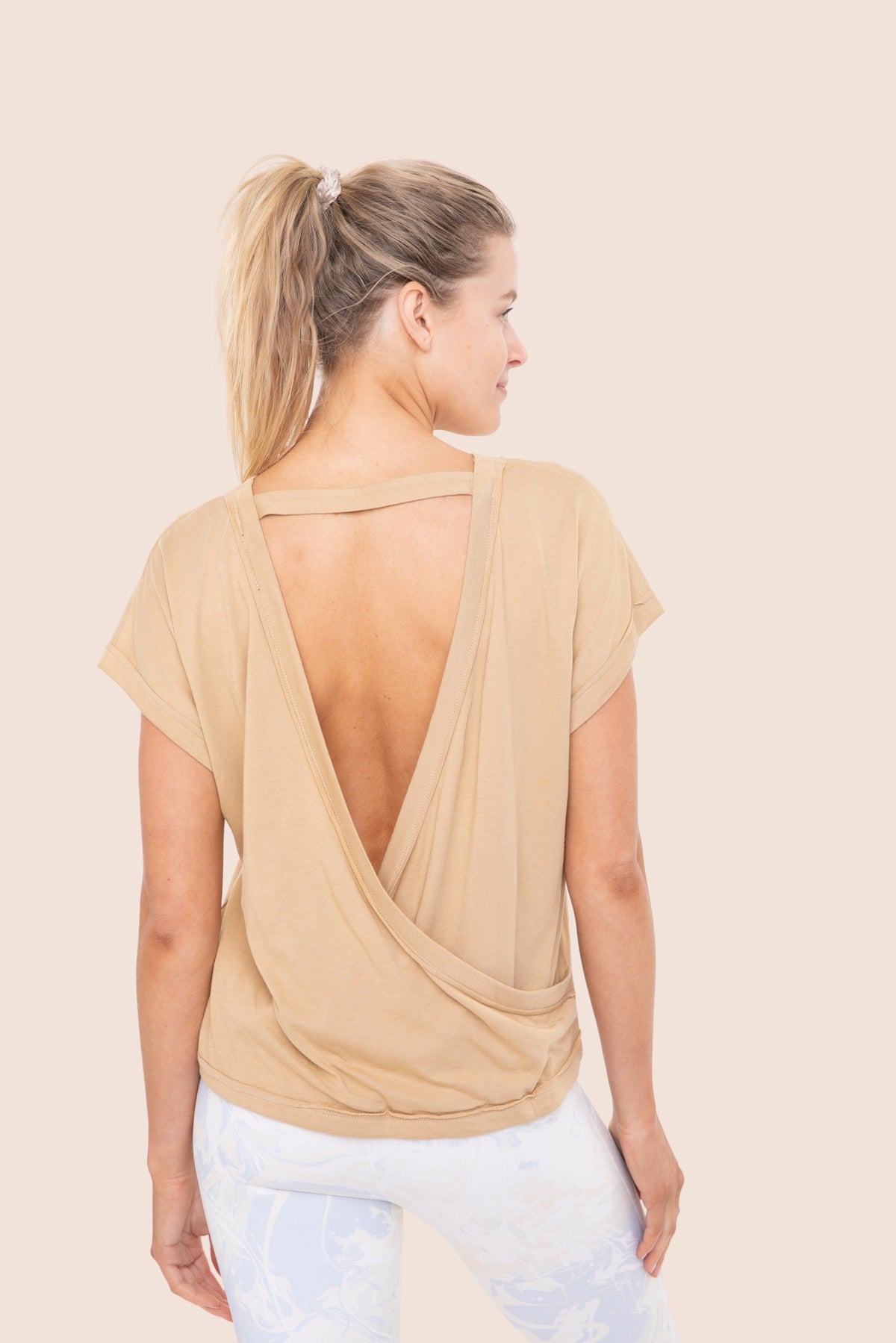 Maggie Open Back Top in Mustard