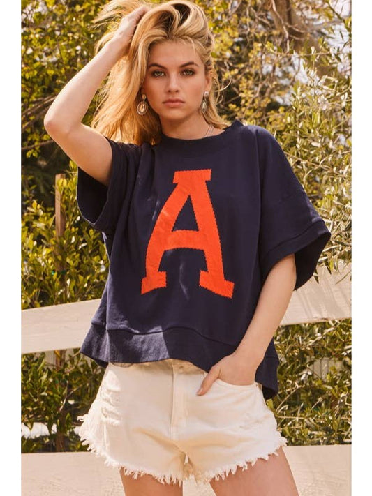 Auburn Crewneck in Navy