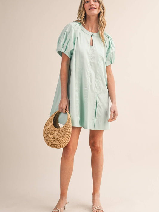 Lilah Pleated Bubble Sleeve Mini